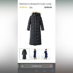 LLBean Ultra Warm Long Down Coat